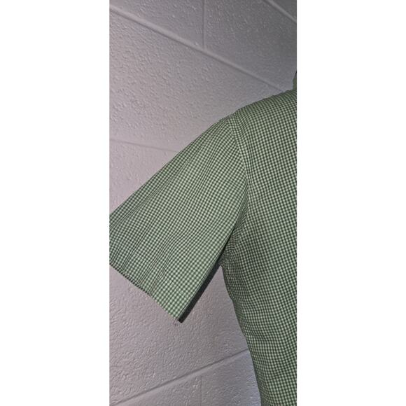 Nice Men's Large Ralph Lauren Chaps Easy Care Green Check Button-Down Medium - Picture 3 of 11